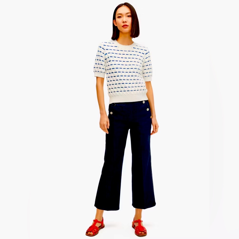 Kate Spade ♠️ Sailor Denim Pant in indigo 6